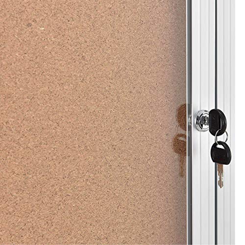 Enclosed Bulletin Board - Cork - Aluminum Frame - 24" x 36" - 1 Door