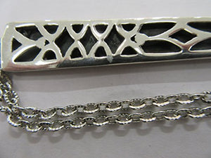 Yad Sterling Silver Torah Pointer 8.25" with Chain - Hebrew Marked