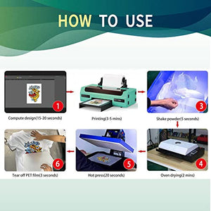 PUNEHOD A3+ DTF Printer L1800 for Fabrics, Leather, Toys, Swimwear, T Shirt