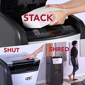 GBC AutoFeed+ Paper Shredder, 750 Sheet Capacity, Micro-Cut, Large Office Shredder, 750M (WSM1757613)