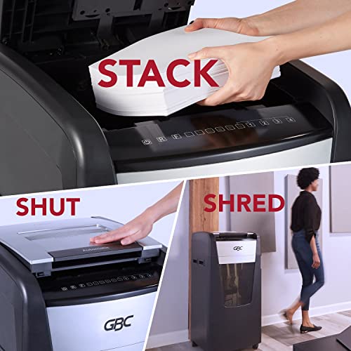 GBC AutoFeed+ Paper Shredder, 750 Sheet Capacity, Micro-Cut, Large Office Shredder, 750M (WSM1757613)