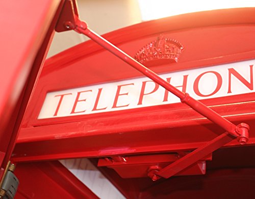 The Kings Bay Red British London Cast Aluminum Iron Telephone Phone Booth Replica English