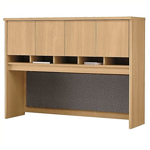 4 Door Hutch in Light Oak for 60 in. Desk, Credenza - Series C