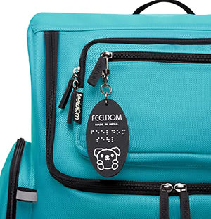 Feeldom STAR - Deluxe Multi-function Backpack - Aqua Blue, Water-resistant, Super Heavy-duty Reinforced Padded Nylon, Top-opening, Beverage Cooler Pockets, Rubber Zippers, Lightweight