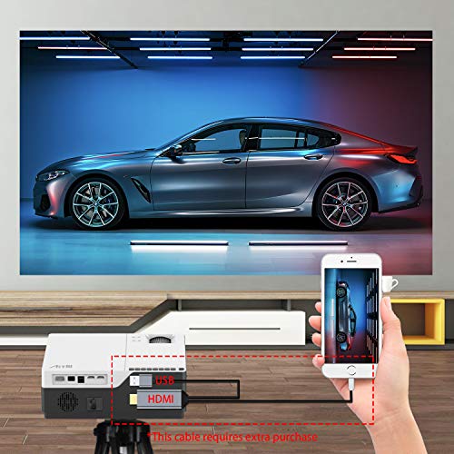 Projector, Artlii Full HD 1080P Projector Support 4K, 6500 LUX 300" Home Theater Projector, 5000:1 Contrast Ratio Compatible w/ TV Stick, HDMI, Laptop, PPT Presentation Remote Learning