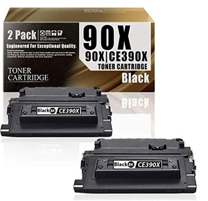 90X | CE390X（2-Pack Black） Compatible Ink Cartridge Replacement for HP Laserjet Enterprise 600 Printer M601n M601dn M602n M602x M603n M603dn M4555h MFP Printers Toner Cartridge.