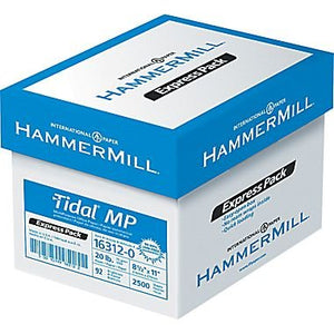 Hammermill Printer Paper, Tidal Multipurpose, 8.5 x 11, Letter, 20lb, 92 Bright. 2,500 Sheets per Quickpak (no ream wrap) - 80 Cartons per Pallet, 200,000 (163120PLT) Pallet pricing, Made In The USA