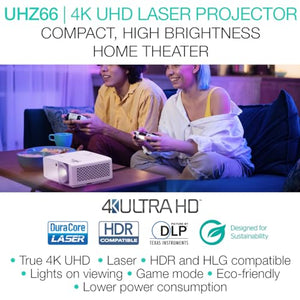 Optoma UHZ66 True 4K UHD Laser Projector, 4000 Lumens