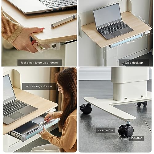 YUZES Mobile Laptop Lectern Podium Stand with Wheels