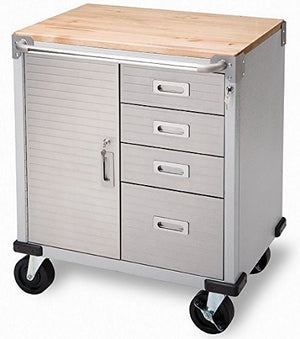 Seville Classics UltraHD Rolling Storage Cabinet with Drawers (UHD20205B) 2 Pack
