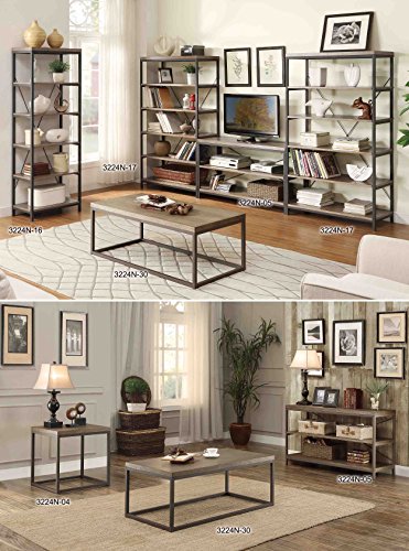 Homelegance Daria 5-Tier Bookcase, 26" W, Brown