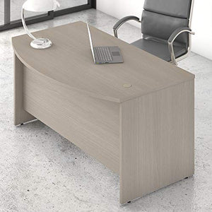 Bush Business Furniture Studio C Bow Front Desk, 60W, Sand Oak
