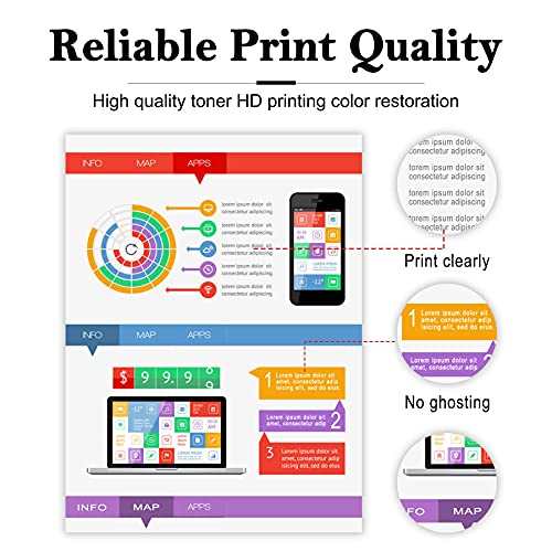 4 Pack (1BK+1C+1M+1Y) TN336 Compatible TN336BK TN336C TN336M TN336Y High Yield Toner Cartridge Replacement for Brother HL-L8250CDN L8350CDW MFC-L8600CDW 9460CDN L8850CDW L8650CDW Printer