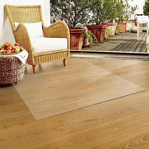 None Floor Mat Protector 48"x36" PVC for Hardwood - 8 Pack