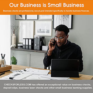 Checks for Less Business Checks, Laser Voucher Checks with Lines, Top Check Format w/Two Vouchers – QuickBooks Compatible Checks, Business Laser Checks or Inkjet (Classic Blue, Quantity 3,000)