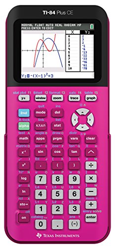 Texas Instruments TI-84 Plus CE Graphing Calculator, Positively Pink Color Edition
