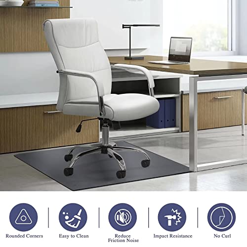 Natsukage Glass Chair Mat, 46" x 53" x 1/4" Thick Tempered Glass - for Carpet/Hardwood - Effortless Rolling, Easy to Clean