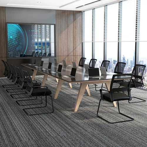 Giantex Office Guest Chair Set of 10 with Lumbar Support and Mesh Backrest