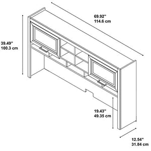 Bush Furniture Achieve Hutch in Warm Oak