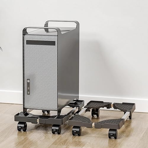 GaRcan Metal Towel Stand Holder with Caster Wheels - Adjustable Cart Under Desk
