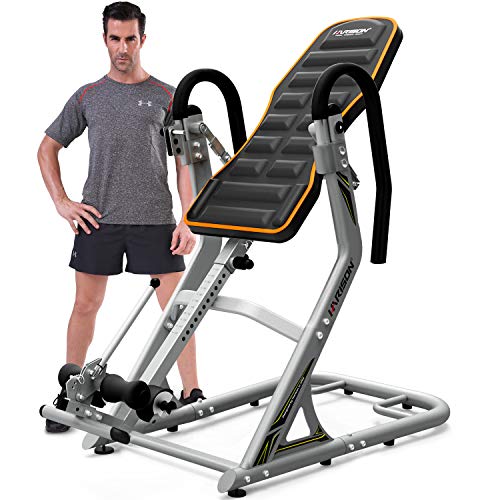 HARISON Inversion Table for Back Pain Relief with 3D Memory Foam, Back Stretcher Machine for Pain Therapy Training