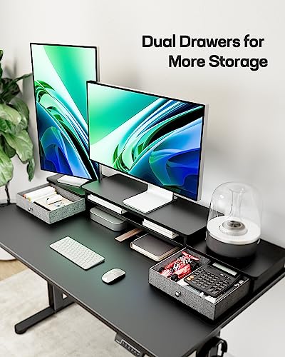 Marsail Electric Standing Desk with Drawers, 48 Inch Adjustable Height - Ergonomic Sit Stand Desk for Office
