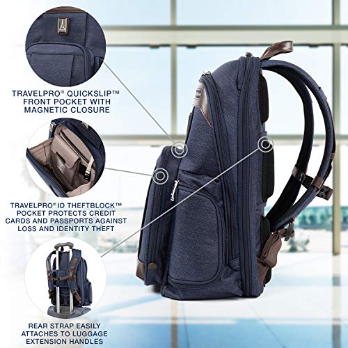 Travelpro Platinum Elite - 17-Inch Business Laptop Backpack, True Navy, 17.5-Inch