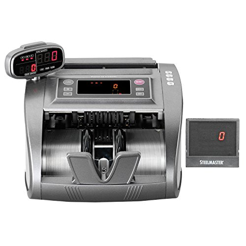 STEELMASTER Advanced Rear-Loading Currency Counter with UV, MG, IR Counterfeit Detection, Black (4820)