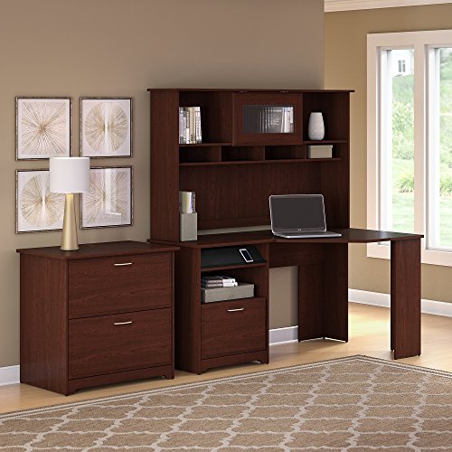 Cabot Corner Desk with Hutch and Lateral File Cabinet