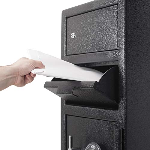 Winbest Steel Digital Keypad Security Lock Depository Drop Slot Parcel Mail Safe with Locker