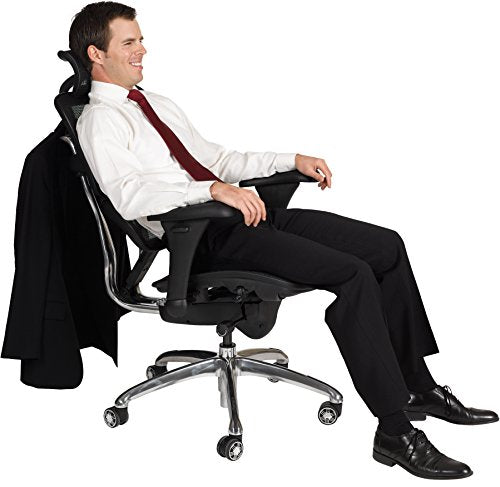 Balt Butterfly Ergonomic Executive Office Chair, Blach Mesh High Back, 48-51"H x 28"W x 24"D (34729)