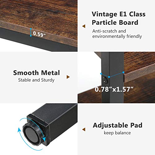 Tribesigns 67 Inches Large Computer Desk with Storage Shelves, Office Desk Writing Table Workstation with Hutch Bookshelf, L Shaped Desk for Home Office,Rustic