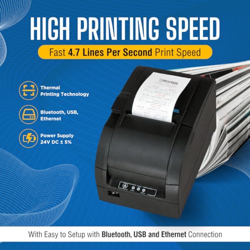 SNBC BTP-M300 Impact Receipt Printer with USB and Serial Interface, Black