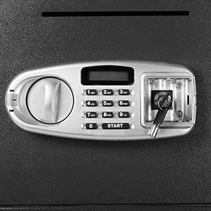 JYOSTORE Security Safe Box Safe Deposit Box with LCD Screen and Digital Lock, Digital Safe Box, with Two Keys,Carbon Steel Construction Great for Home, Hotel and Office