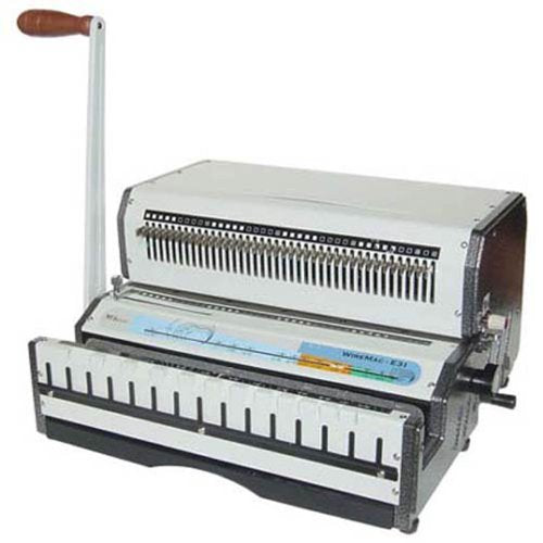Akiles WireMac-E31 Heavy Duty Electric Punch and Manual Wire Closer - 3:1, 3 Holes Per Inch Pitch