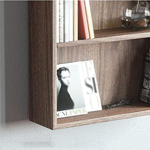 None Small Wall-Mounted 3-Layer Storage Bookshelf - Brass