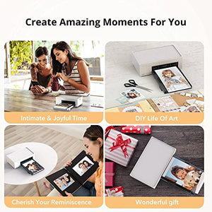 Liene 4x6'' Photo Printer Bundle (60 pcs +2 Ink Cartridges), Wi-Fi Picture Printer, Photo Printer for iPhone, Android, Smartphone, Computer, Dye-Sublimation, Portable Photo Printer for Home Use