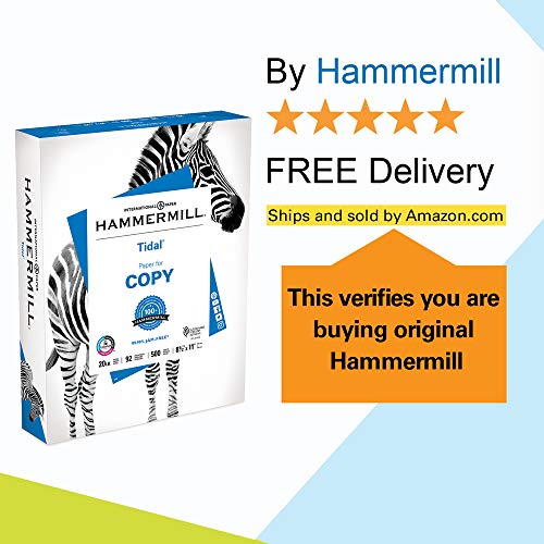 Hammermill Tidal 20lb Copy Paper, 8.5x11, 40 Case Pallet, 5,000 Sheets/Case, 200,000 Sheets, Made in USA, Sustainably Sourced From American Family Tree Farms, Acid Free, Multi-purpose Paper, 162008P