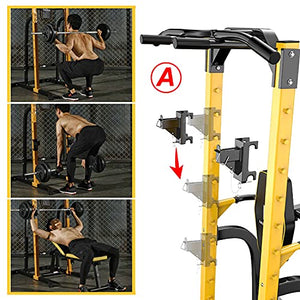 Bueuwe Power Tower Pull Up Bar Station Workout Dip Station Multi-Function Pull Up Tower with J Hook Home Strength Training Workout Equipment