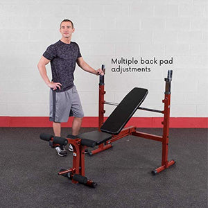 Body-Solid Best Fitness BFOB10 Adjustable Olympic Folding Weight Bench for Home Gym
