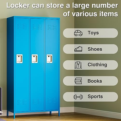 SISESOL Metal Lockers for Employees - Large Steel Storage Cabinet