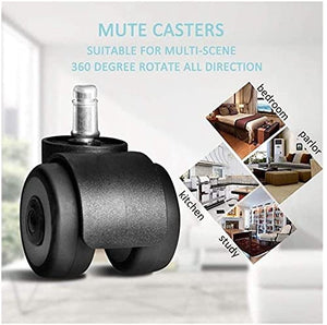 None Castor 5piece Universal Mute Caster for Furniture Fittings 2inch - Black