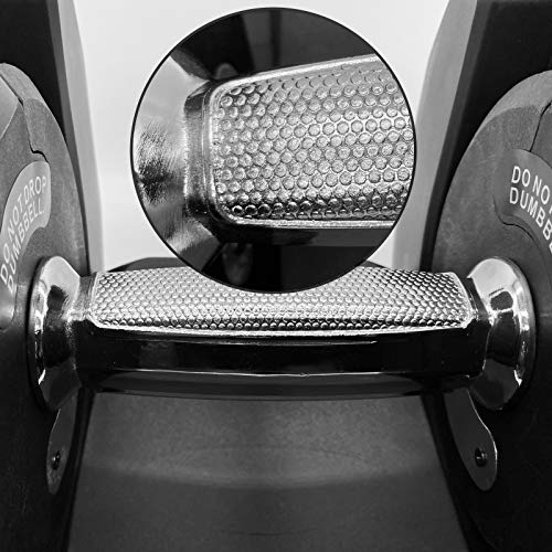 D.Y.A Adjustable Dumbbells Weights Dumbbells Set Strength Training 40KG/90lbs Fitness Equipment Dial System Dumbbell with Handle and Weight Plate for Men Women Bodybuilding Workout Home Gym 1PCS