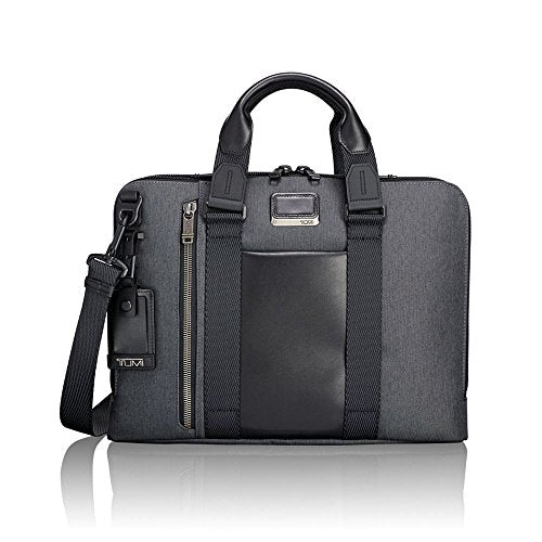 TUMI - Alpha Bravo Aviano Laptop Slim Brief Briefcase - 15 Inch Computer Bag for Men and Women - Anthracite