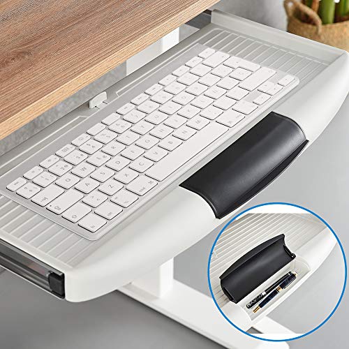 MONOMI Electric Height Adjustable Standing Desk, 48 x 24 inches Stand up Desk Workstation, Sit Stand Home Office Table with 4 Programmable Preset Controller (Oak Top/White Legs)