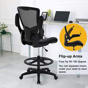 Home Office Chair Ergonomic Desk Chair Mesh Computer Chair Swivel Rolling Executive Task Chair with Lumbar, Chair with Rest Back Support (XL)