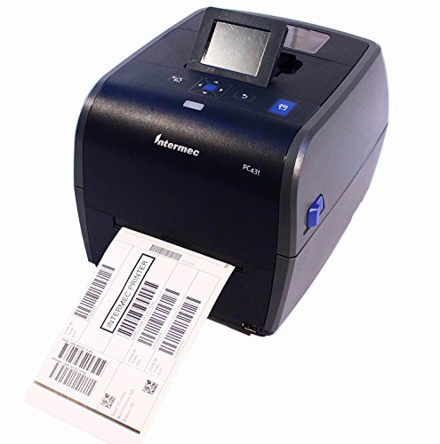 Intermec PC43T Thermal Desktop Label Printer LCD Display W/Real Time Clock USB Network 203DPI 128MB, PC43TA0010020