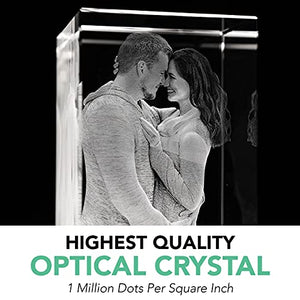 Crystal Impressions 3D Crystal Photo Gift – Includes Lighted LED Base; Custom Photo Engraved Crystal; Personalized Gift for Mom, Birthday, Anniversary, Girlfriend or Boyfriend, Grandma; Gift Box Included