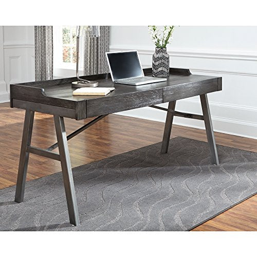 Ashley Furniture Signature Design - Raventown Home Office Desk - Contemporary - Grayish Brown Finish