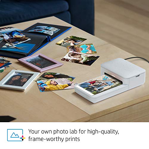 HP Sprocket Studio 4x6” Instant Photo Printer – Print Photos from Your iOS, Android Devices & Social Media - Paper, Ink & Charger Bundle